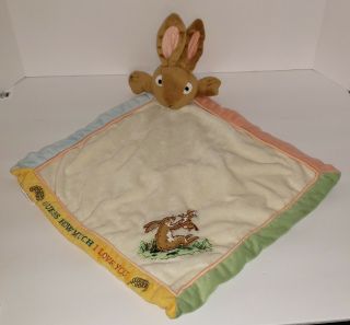 Guess How Much I Love You Bunny Rabbit Vtg 2010 Lovey Security Blanket Blankie