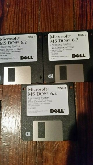 Vintage Oem Microsoft Ms Dos Ver 6.  2 Operation System With Enhanced Tools Disks
