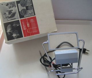 Vintage Bausch & Lomb Magnifier Stand Hands Illuminated Light See Details