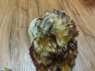 Vintage 1950 - 60s Steiff LEO Lion Large Lying Dwn Mohair Stuffed Plush 6