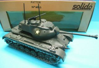 Solido No.  6065 1/50 Scale Wwii Us Army Patton Heavy Tank Vintage Diecast Model