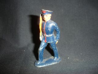 Old Vtg Lead Barclay Army Soldier Figurine Figure Rifle Military Train Garden