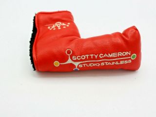 Vintage 2002 Scotty Cameron Studio Stainless Red Leather Blade Putter Headcover