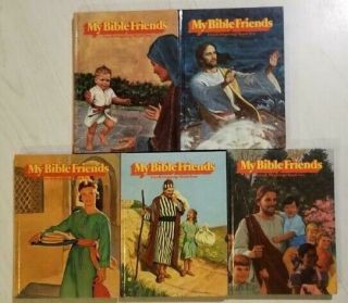 Vintage My Bible Friends Hardcover Complete 1 - 5 Etta B.  Degering 1977