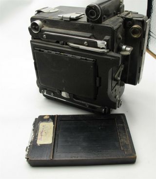Vtg Speed Graphic 2 1/4 x 3 1/4 Large format field Camera (W/ issues) 7