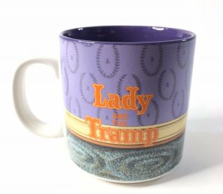 Walt Disney Lady And The Tramp Retired Vintage Coffee Tea Mug Disneyland Japan
