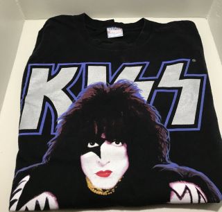 Mens Vintage Bnwot Black Kiss 2000 Farewell Concert Tour Graphic T Shirt Size L