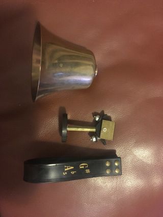 Vintage Schulmerich Church Handbell Hand Bell G Ba5 Polished Brass Parts