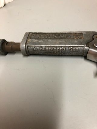 Vintage Schrader Tire Inflator A.  Schrader’s Son,  Made In Brooklyn NY 2