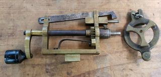 Vintage Hr France Clock Mainspring Winder & Clamp Clockmaker Watchmaker Tool
