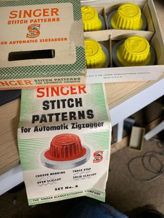 Vintage Singer Stitch Patterns For Automatic Zigzagger Set No 4 Yellow