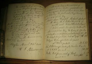 1820 - 1854 Manuscript Ledge Meeting Minutes,  Stoughton MA,  School District No.  4 7