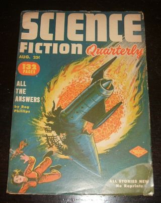 Science Fiction Quarterly For August 1952 Vintage Pulp All Stories