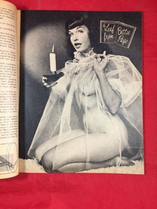 Vtg Rogue Aug 1956 Bill Wenzel Ward Bettie Page Bunny Yeager Girlie Risqué Pinup 3