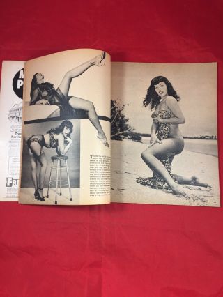 Vtg Rogue Aug 1956 Bill Wenzel Ward Bettie Page Bunny Yeager Girlie Risqué Pinup 5