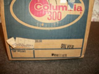 Columbia 300 White Dot Silver Bowling Ball 14.  22 lbs Undrilled Vintage 6