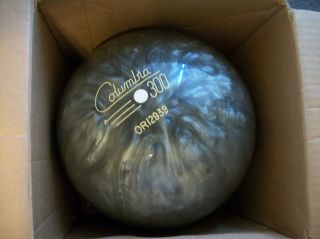 Columbia 300 White Dot Silver Bowling Ball 14.  22 lbs Undrilled Vintage 8