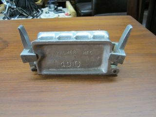 Vintage Palmer Mfg.  Usa Sinker Mold 10 - C - 4 Sinker Sizes 3/8 To 1 Oz - Aluminum