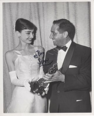 Audrey Hepburn Presents Oscar 1956 Vintage Publicity Photo By Mccarty