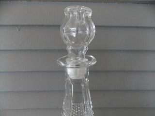 Vintage Anchor Hocking Clear Glass Wexford Pattern Wine Whiskey Decanter Bottle 2