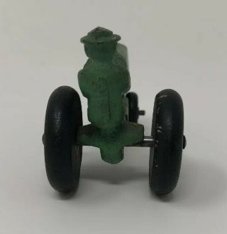 Vintage Cast Iron Arcade Toy Green Tractor With Wood Wheels c1930 - 4