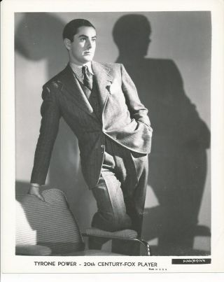 Tyrone Power Handsome Vintage 1930s Fox Studio Portrait Photo