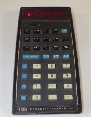 Hp - 35 Scientific Pocket Calculator Great Has Fresh Aaa Battery Pack