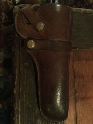 Vintage Hunter Leather Revolver Gun Holster Right Hand