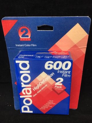 Vintage Polaroid 600 Instant Film High Definition Exp.  06/96 2 Pack