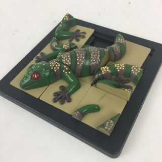 Vtg 1993 Damert 3d Lizard Chameleon Sliding Square Tile Jigsaw Puzzle 3x3