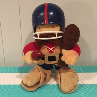 Vintage 1983 Nfl Huddles York Giants Plush Stuffed Caveman Tudor Mascot Ny