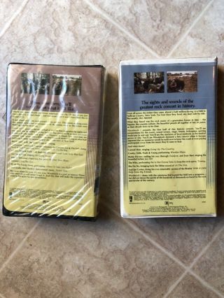 Vintage Woodstock I & Woodstock II Clamshell Warner Home Video VHS Cassettes 2