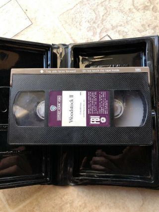 Vintage Woodstock I & Woodstock II Clamshell Warner Home Video VHS Cassettes 3