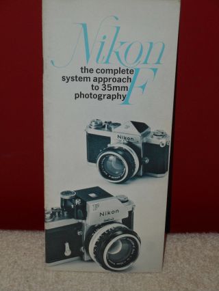 Vintage Nikon F Camera Brochure 1960s The Complete System Approach To 35mm Photo