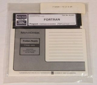 Trs - 80 Model I Fortran I/o Source Program Disk - Old Stock 26 - 2201