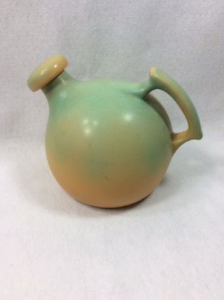 Vintage Red Wing Rumrill Ball Jug Pitcher Art Pottery Square Handle 50