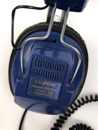VINTAGE Califone Blue Headset (2924AV) 600 Ohm HEADPHONES Korea FSTSHP 2