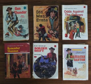 Vintage Western Paperback Short Story Books X6 Bison Cougar Arizona Misc