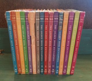 The Golden Book Encyclopedia Complete 16 Volume Vintage Book Set Homeschool