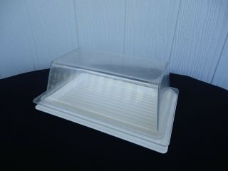 Vintage Retro Tupperware Cheese Butter Dish Keeper Acrylic