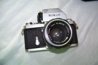 Vintage Nikon F Camera With Nikkor S 50mm Lens