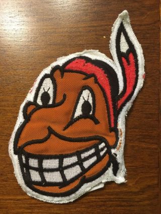Vintage Cleveland Indians Chief Wahoo Patch - 3 1/2 " By 5 1/2 " 1940 
