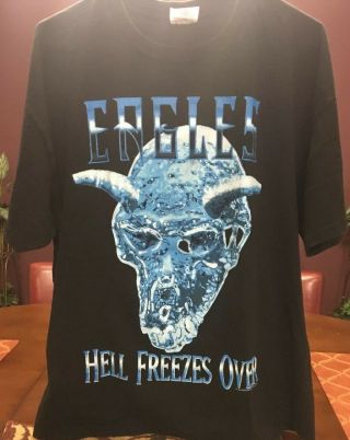 Vtg Eagles 1994 Hell Freezes Over Concert Tour Double Sided T Shirt Xl
