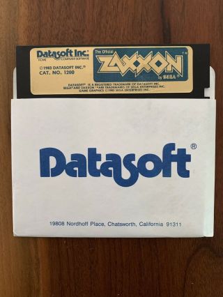 Apple Ii Software - Datasoft Zaxxon