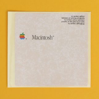 Vintage Apple Macintosh 3.  5” Floppy Disk Diskette Stickers (x1) 1988