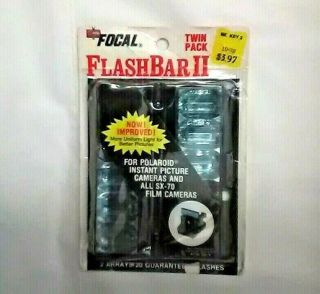 Vintage Focal Flashbar Ii Twin Pack For Polaroid Instant And Sx - 70 Film Cameras