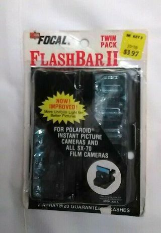 Vintage Focal FlashBar II Twin Pack for Polaroid Instant and SX - 70 Film Cameras 2