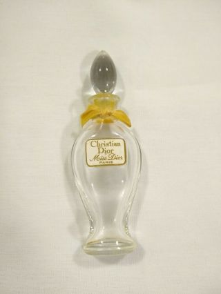 Vintage Christian Dior Miss Dior Paris France Perfume Bottle Only 1/2 Oz