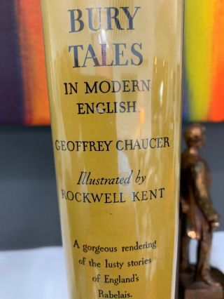 Canterbury Tales in Modern English Rockwell Kent Geoffrey Chaucer 1934 HC/DJ 5