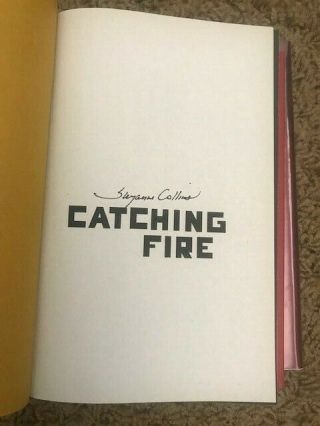 The Hunger Games: 2 CATCHING FIRE by Suzanne Collins Signed 1/1 2